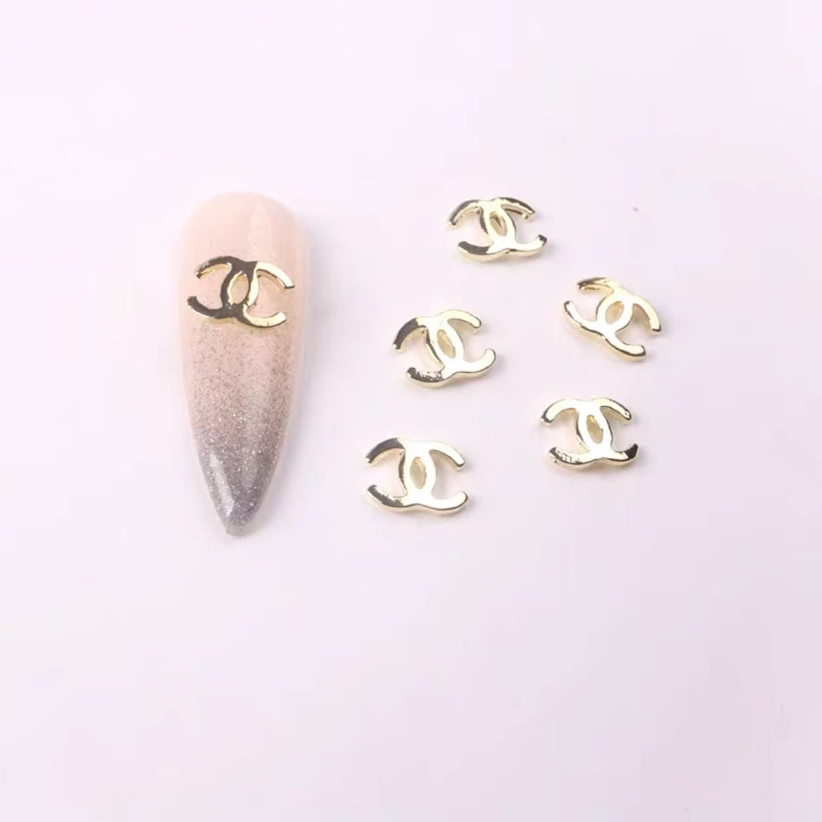 Luxury Designer Logo Nail Charms