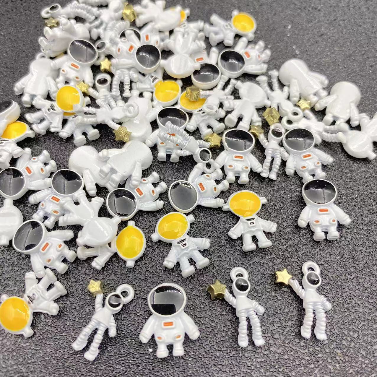 Astronaut Metal Charms