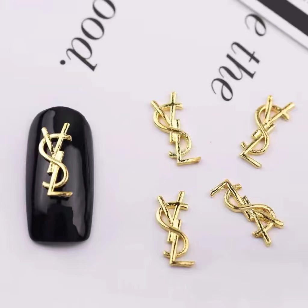 Luxury Designer Logo Nail Charms