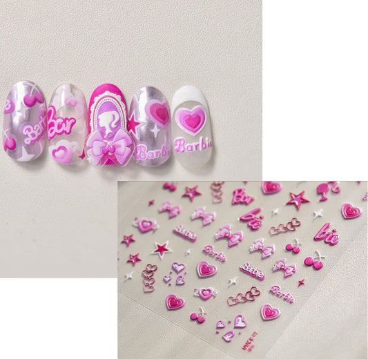 Barbie Rosa Nail Stickers