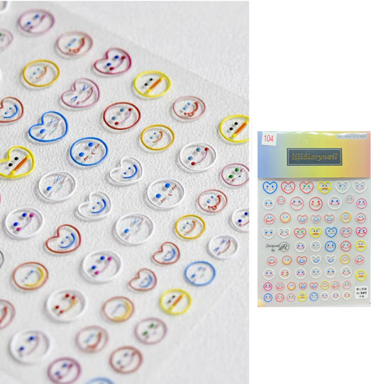 Emoji Nail Decals Decorated