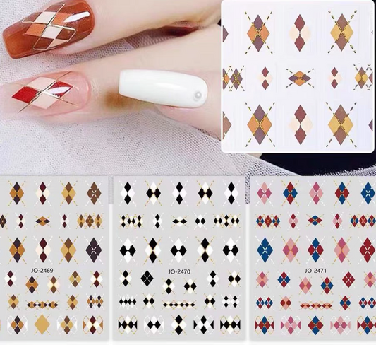 Argyle Nail Sticker