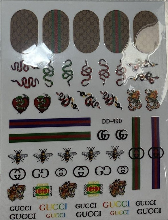 3D Luxury Designer LOGO Nail Stickers -Collection