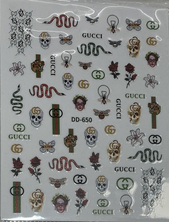 3D Luxury Designer LOGO Nail Stickers -Collection