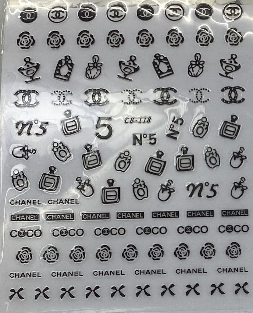 3D Luxury Designer LOGO Nail Stickers -Collection