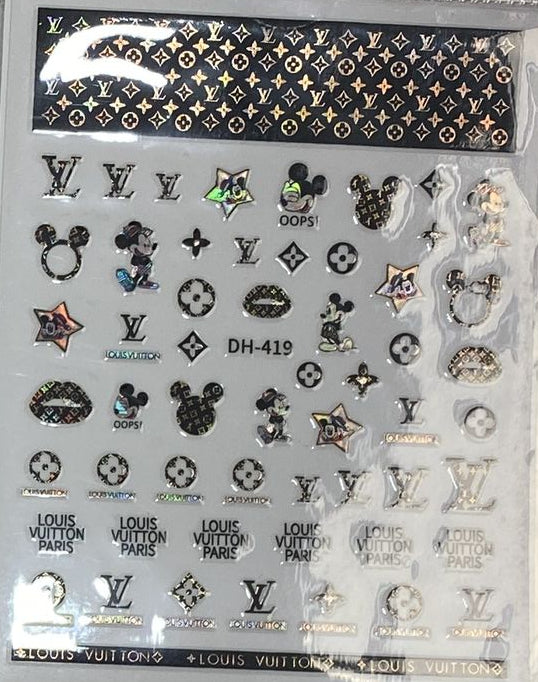 3D Luxury Designer LOGO Nail Stickers -Collection