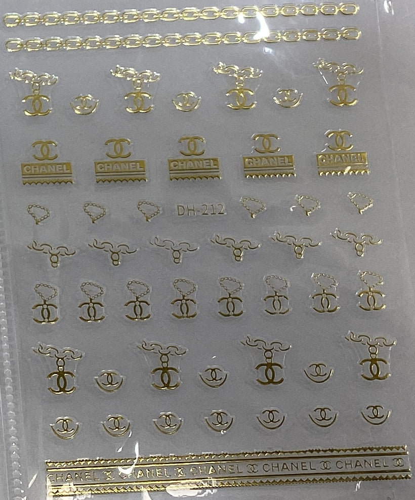 3D Luxury Designer LOGO Nail Stickers -Collection