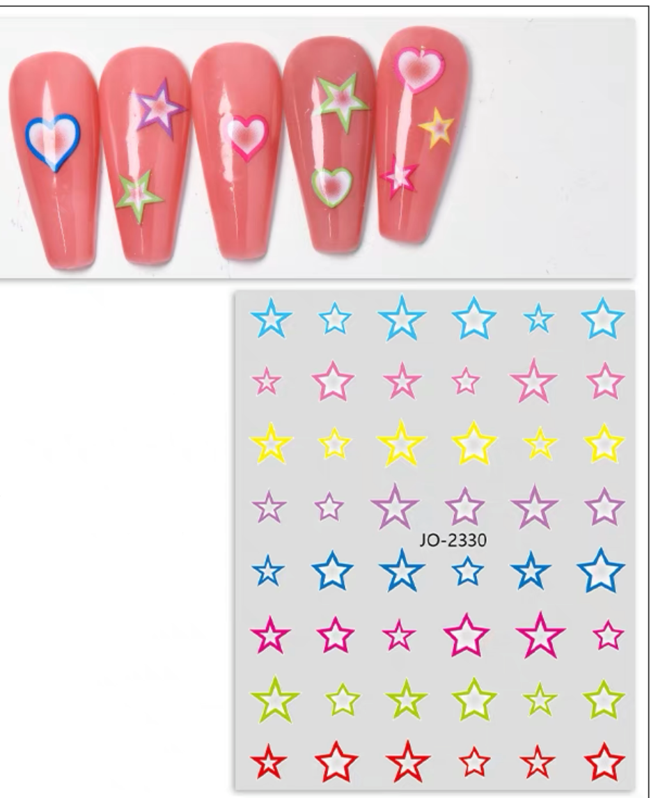 Macaron Color Nail Stickers