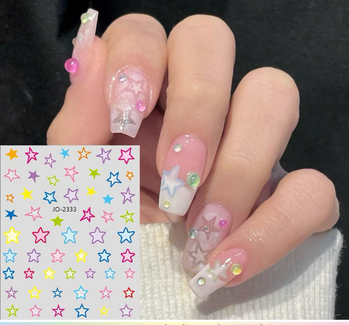 Macaron Color Nail Stickers