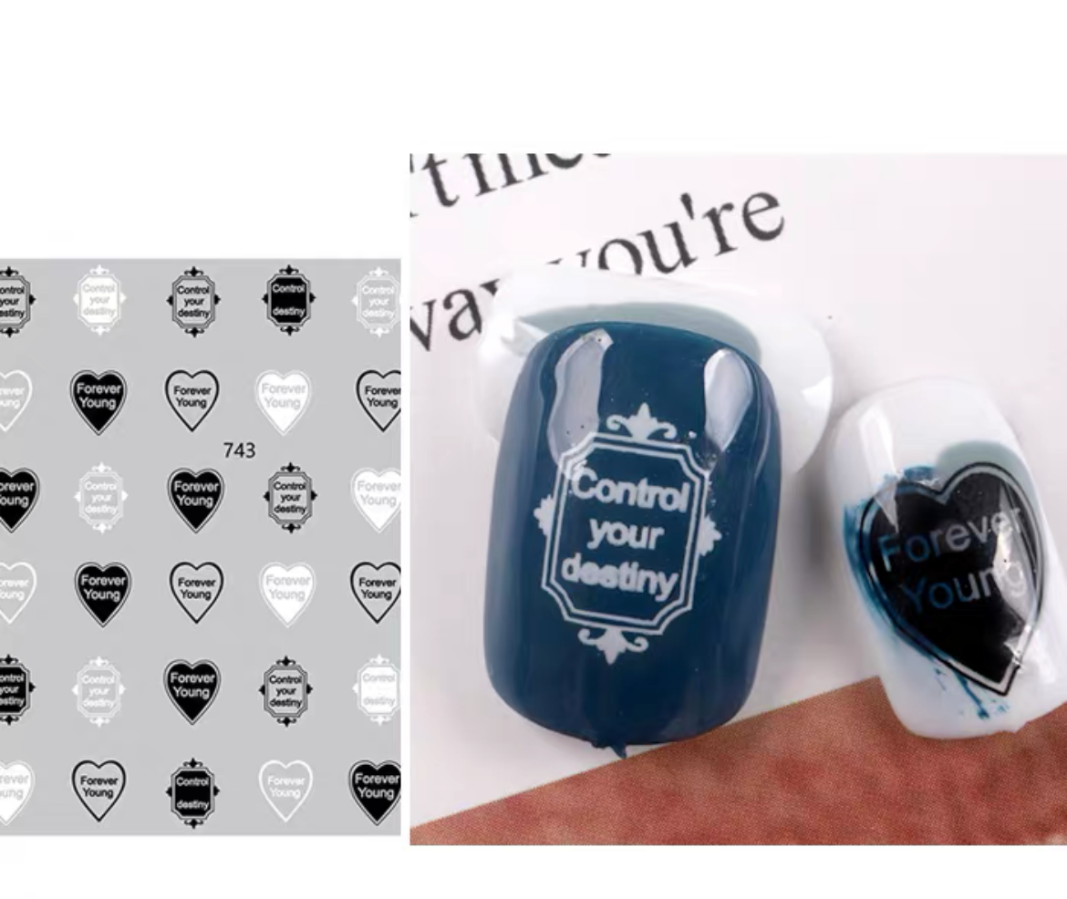 JO-Alphabet and Gothic Letter Nail Stickers