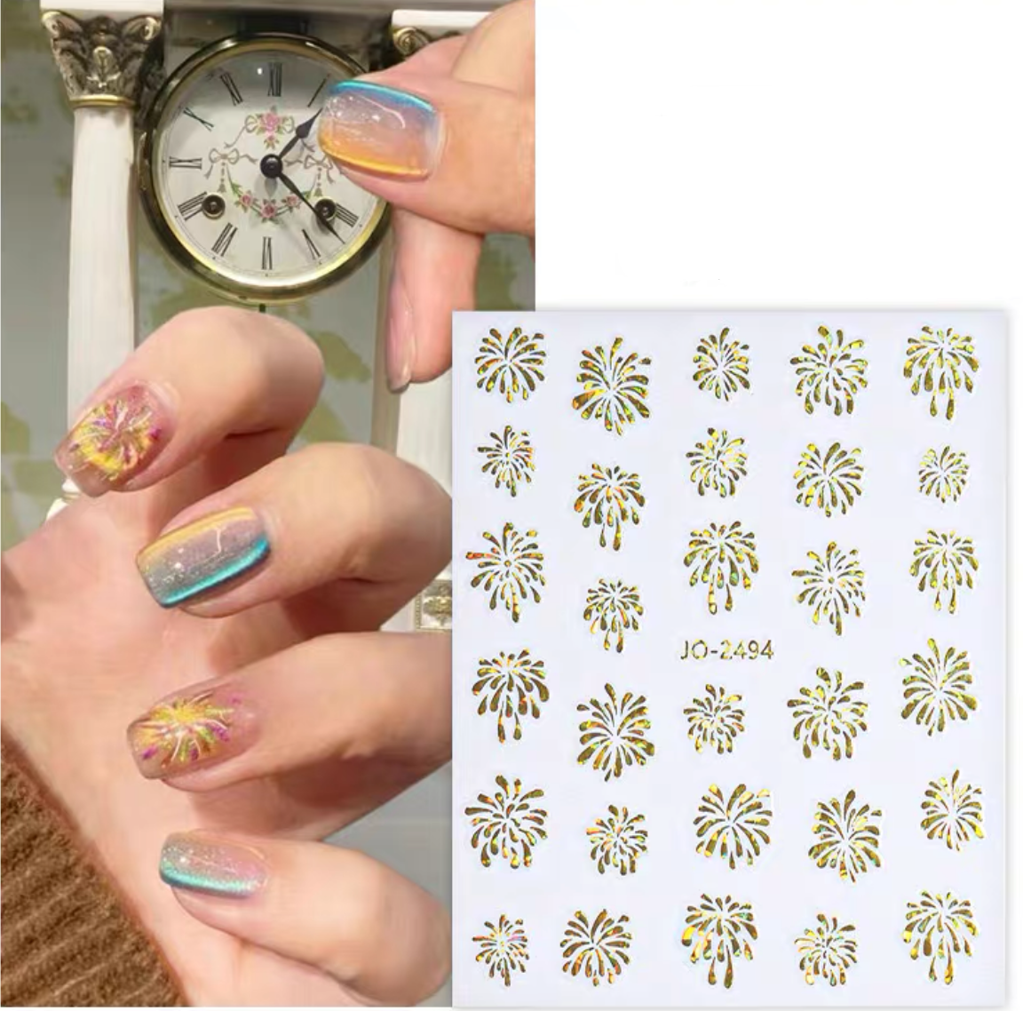 Fireworks Graphic Nail Sticker