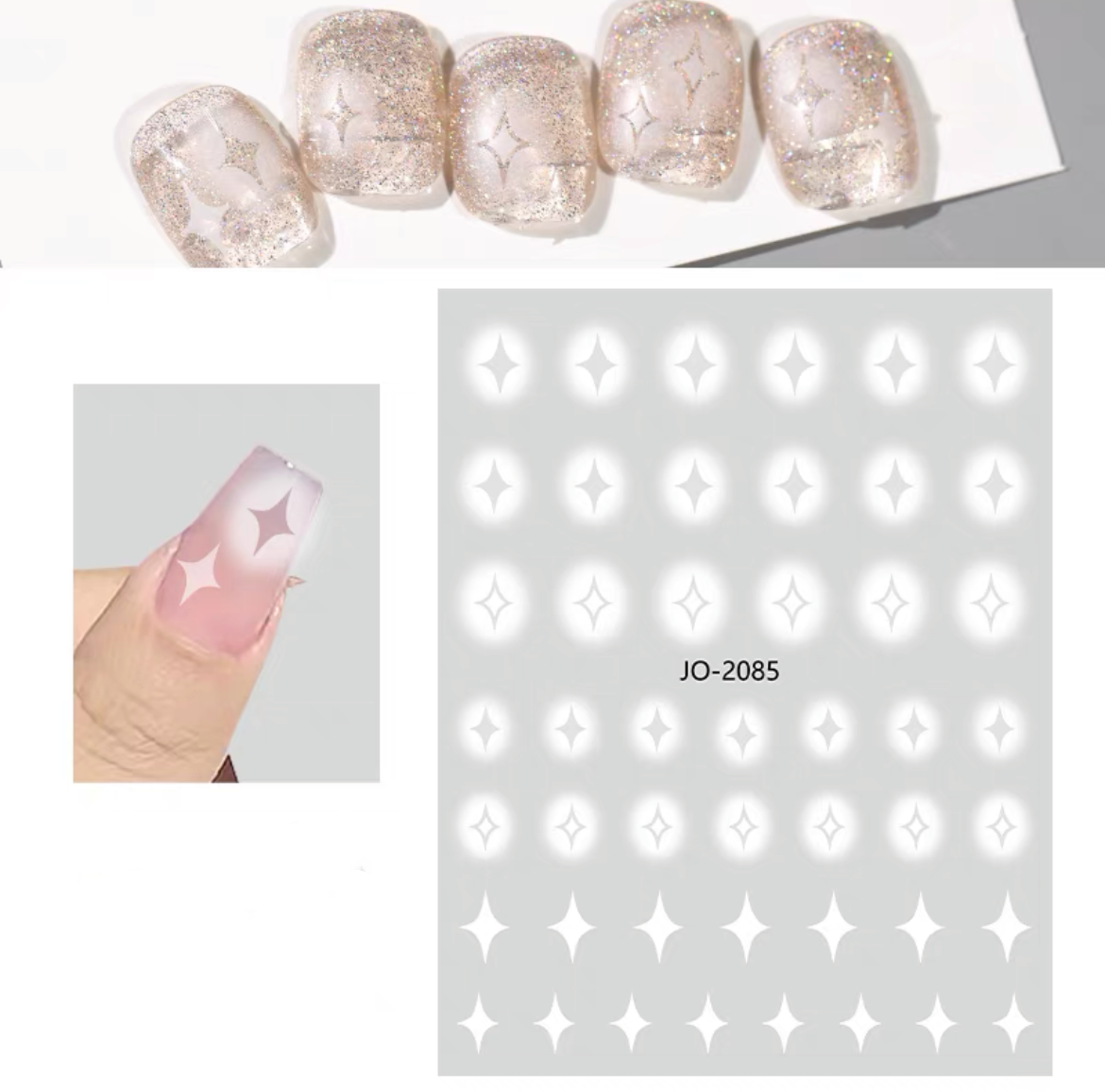 Spray-painted Nail Stickers