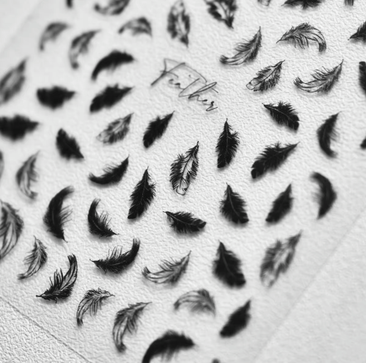 Feather Shape Nail Stickers