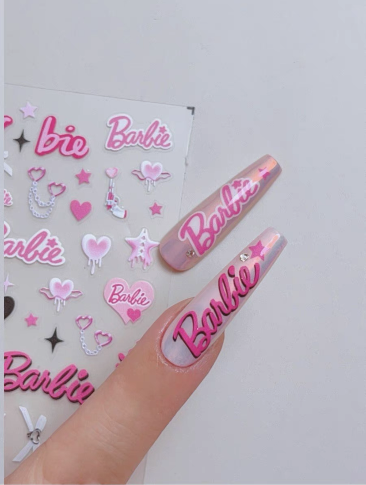 Barbie Rosa Nail Stickers