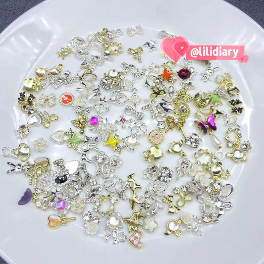 【D01】Hot Mix & Selected Alloy Nail Art DIY Charms - Buy 100 pcs Get 50 pcs Free