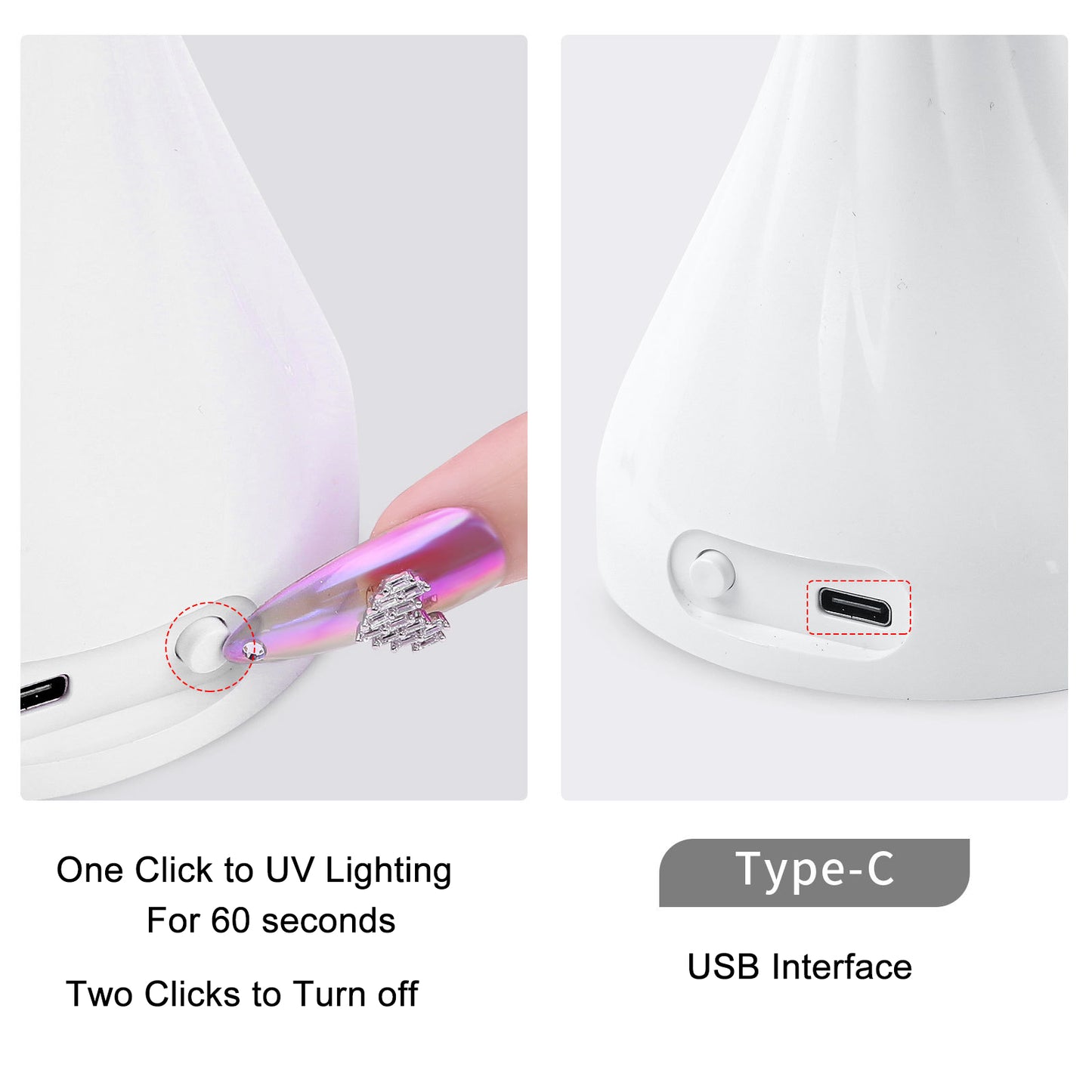 【T01】Japanese Manicure Rose UV LED Lamp