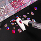 3100pcs, 21 Grids AB Pink Nail Rhinestones Set, Flat back