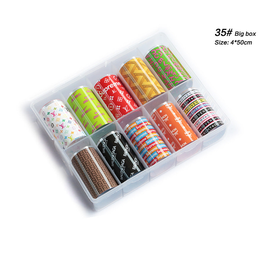 【D07】Nail Foil Transfer Sticker Set 10 Sheets（NEW）