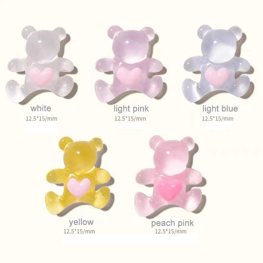 【D05】Resin 3D Bear -Nail Art DIY