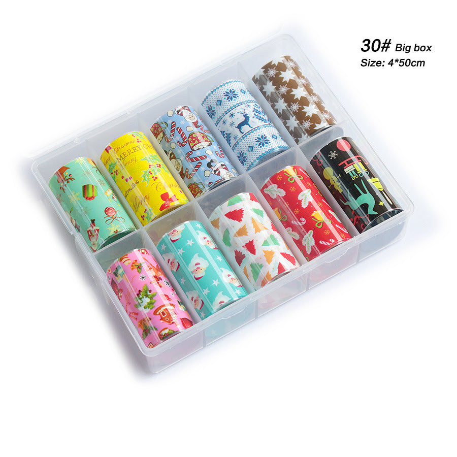 【D07】Nail Foil Transfer Sticker Set 10 Sheets（NEW）